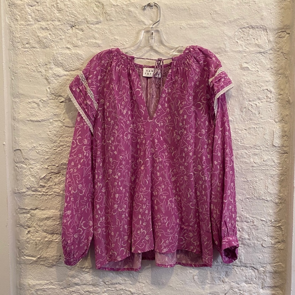 Purple Floral TANYA TAYLOR Top
